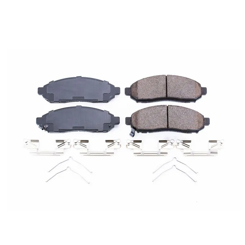 17-1548 – POWERSTOP Brake Pad, FMSI Number D1548 Ceramic Brake Pads Set Of 4 With Premium Stainless Steel Hardware
